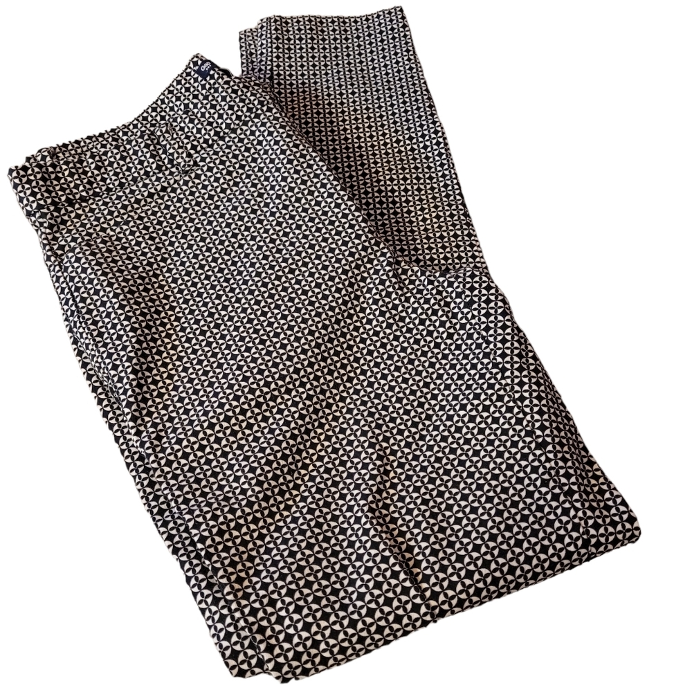 Gap Slim City Coupe Urbaine Etroite Pants Black and White Stretch Size 4R EUC